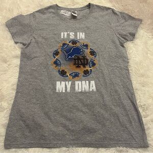 Notre Dame Detroit Lions It’s in my DNA T-Shirt Women’s Size M